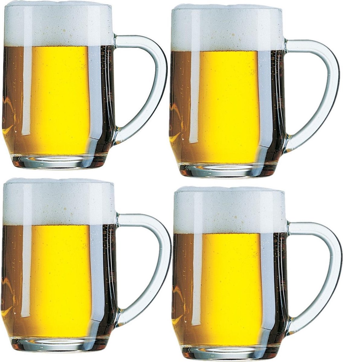 Set van 4x stuks glazen bierpullen 560 ml - Glazen - Bierglazen/bierpullen