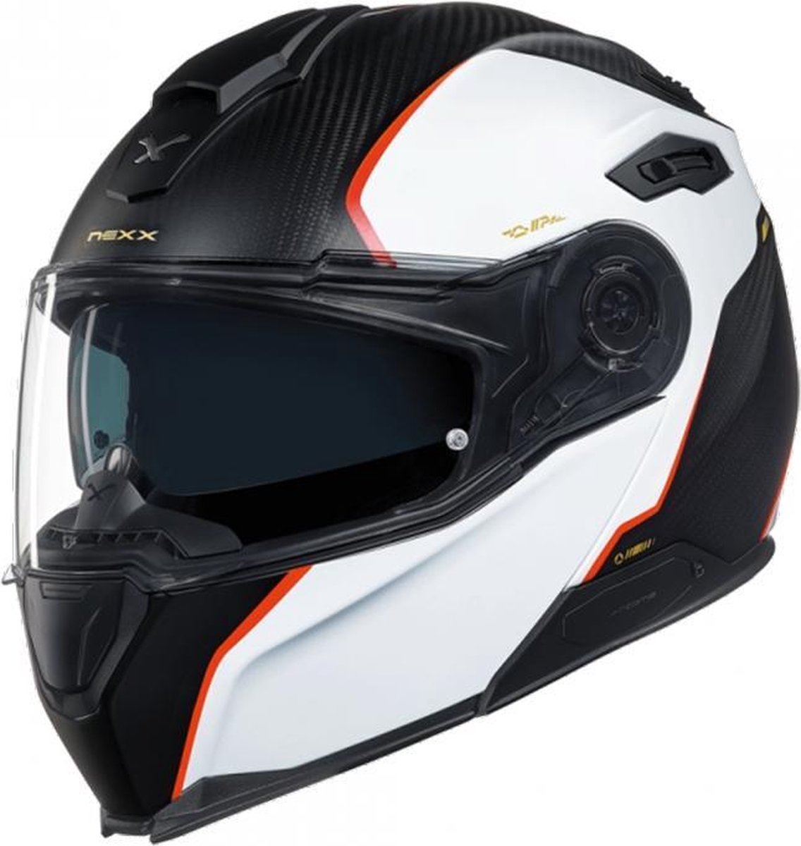 Nexx X.Vilitur Hyper-X White Red Matt  Systeemhelm - Motorhelm - Maat XXXL