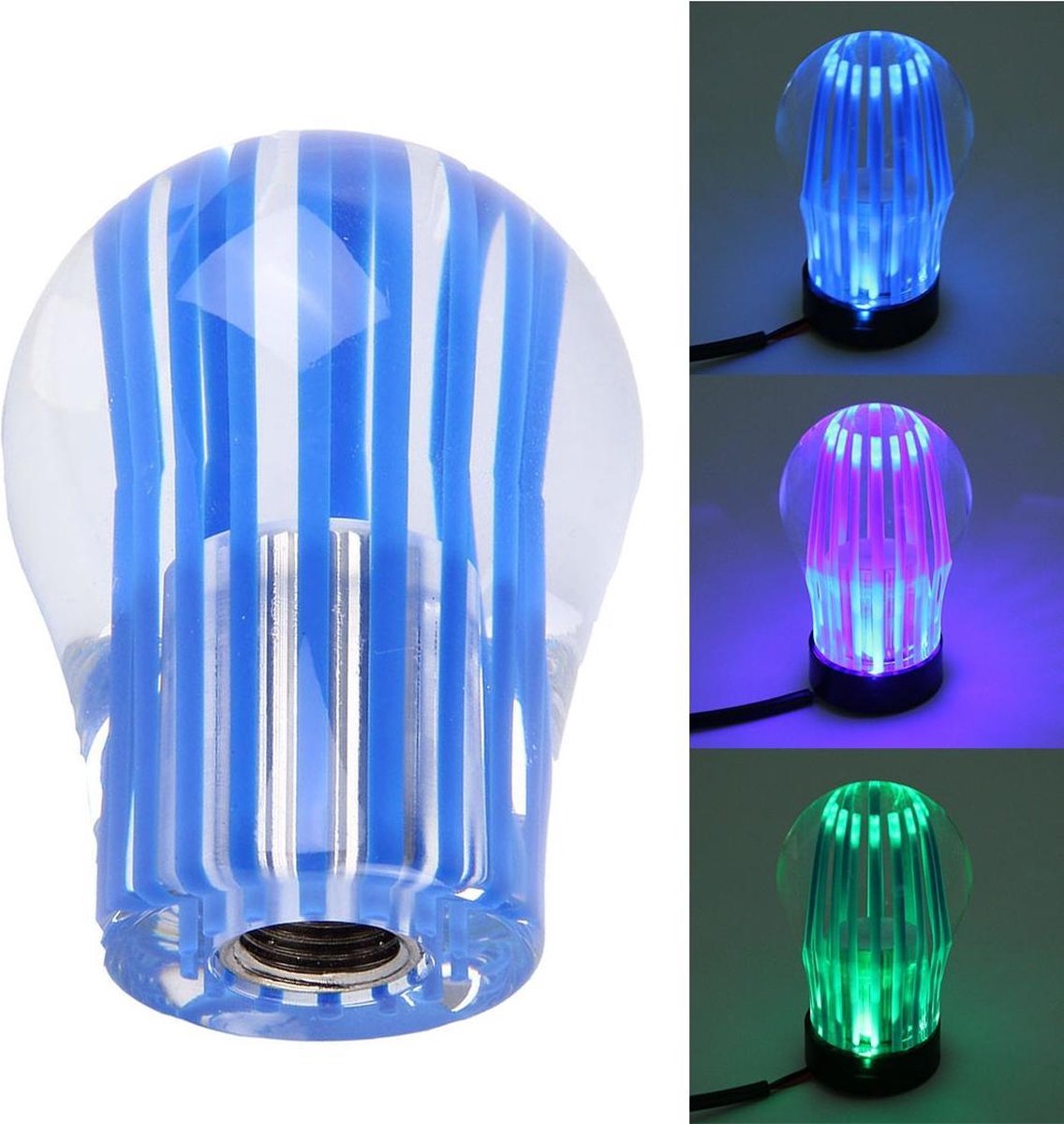 Crystal Three Light Car Ademhaling Racing Dash LED Magic Lamp Pookkop Pookknop met Basis