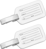 Orange85 bagage labels voor koffers - tag / label - wit - 2 stuks