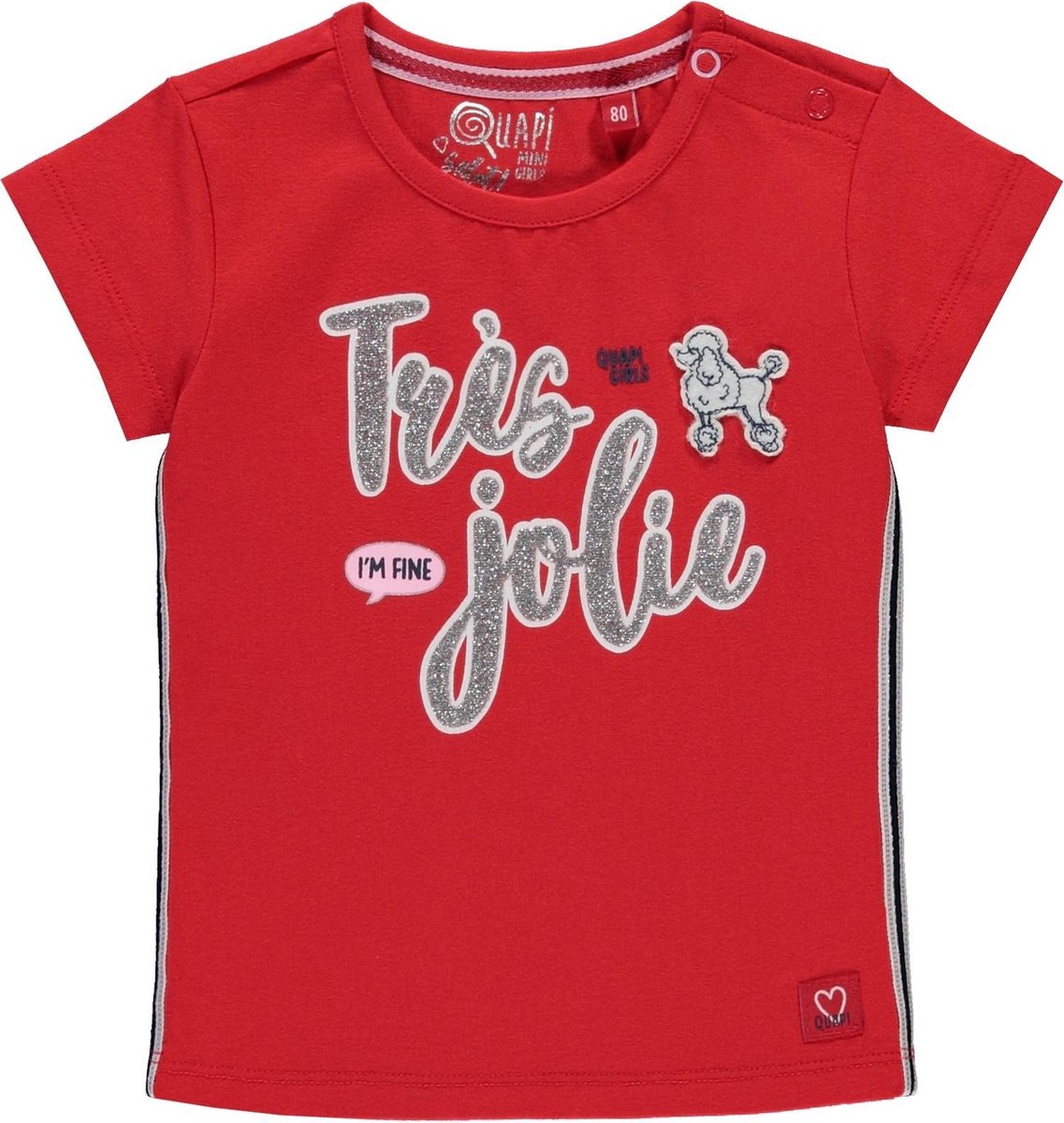 Quapi T-Shirtje Roma - Rood - Maat 62