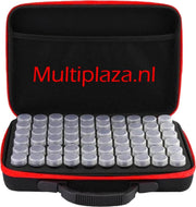 Luxe sorteerkoffer "Multiplaza" met 60 potjes ROOD - diamond painting - opbergkoffer