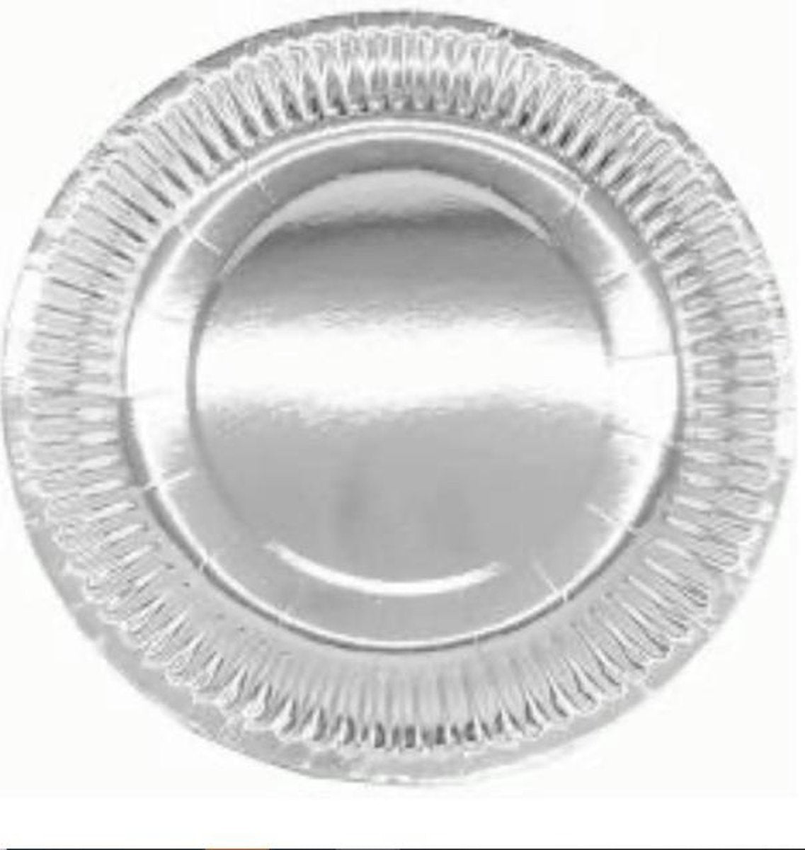 Kartonnen Bordjes zilver 23 cm 20 st - Wegwerp borden - Feest/verjaardag/BBQ borden