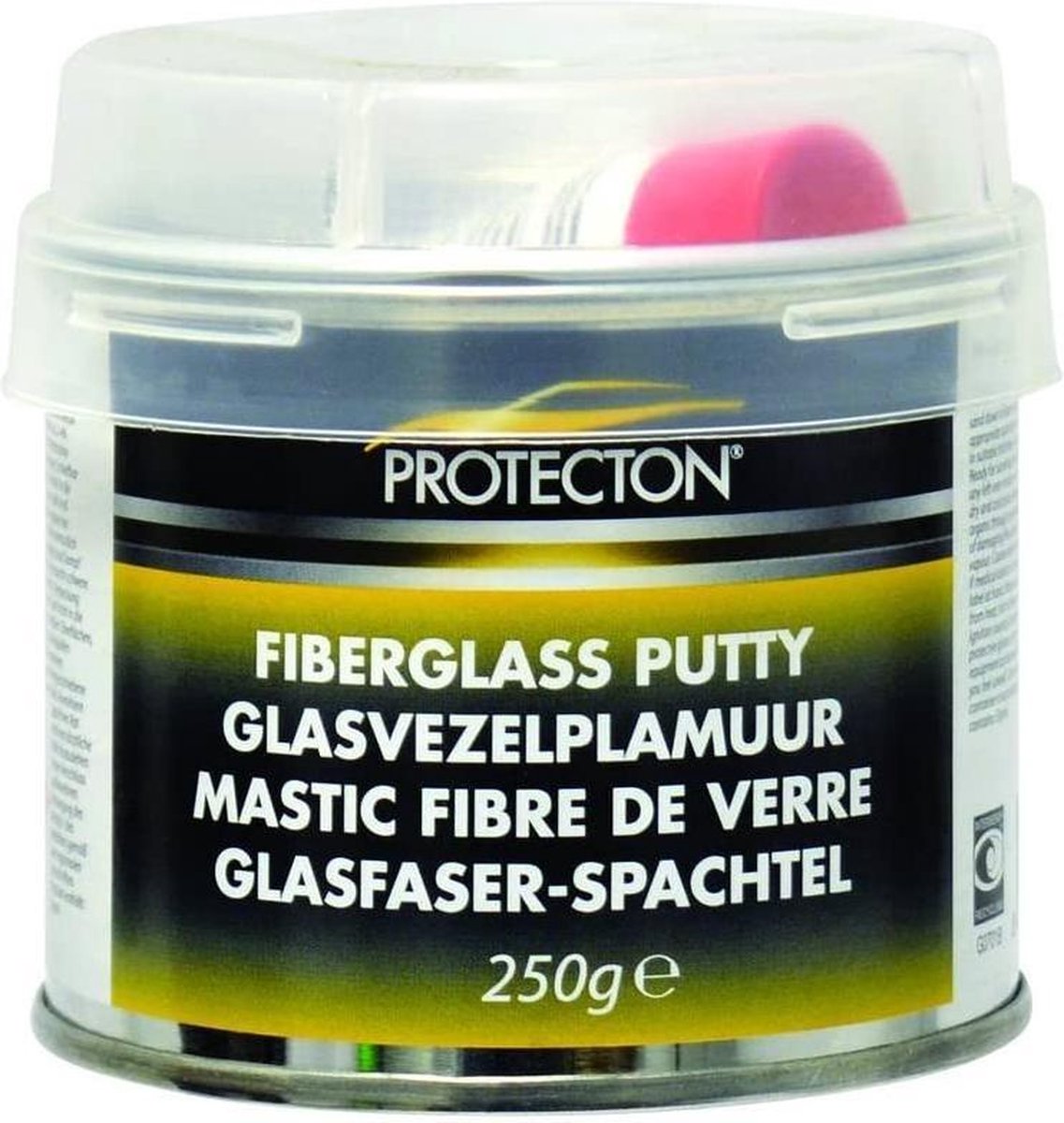 Protecton Glasvezelplamuur Fiberplast 250 Gram Geel/zwart