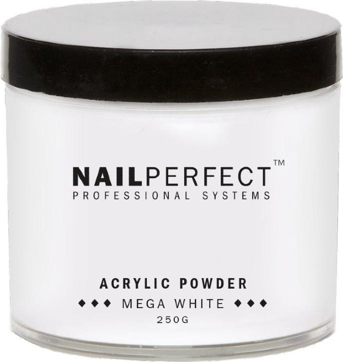 Nail Perfect Premium Acrylic Powder Mega White 250gr