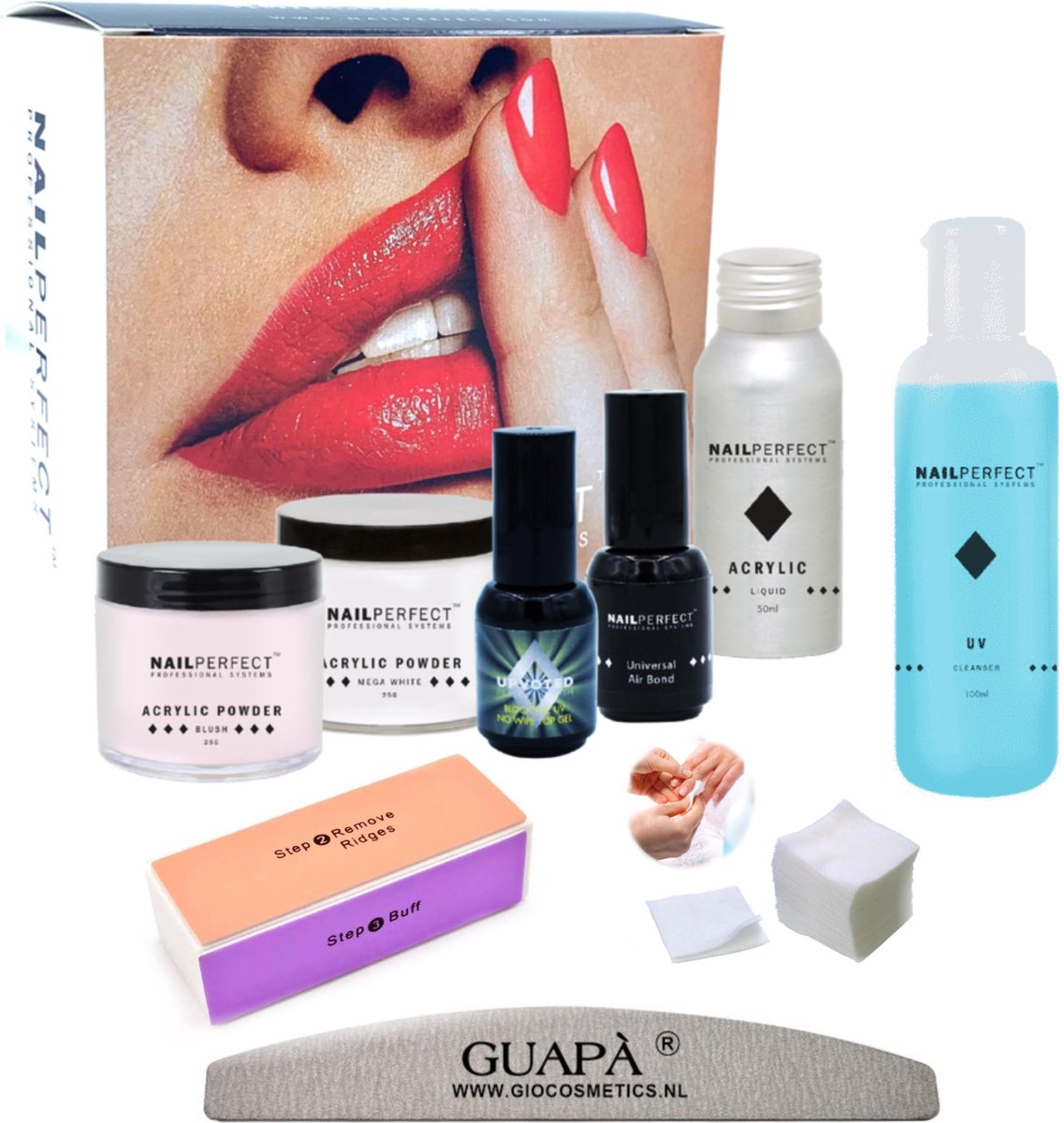 GUAPÀ® acryl nagels starterspakket | 9 Delig | Inclusief acryl poeder