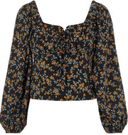 Objnina L/s Top A Div 23036643 Black/mini Flora