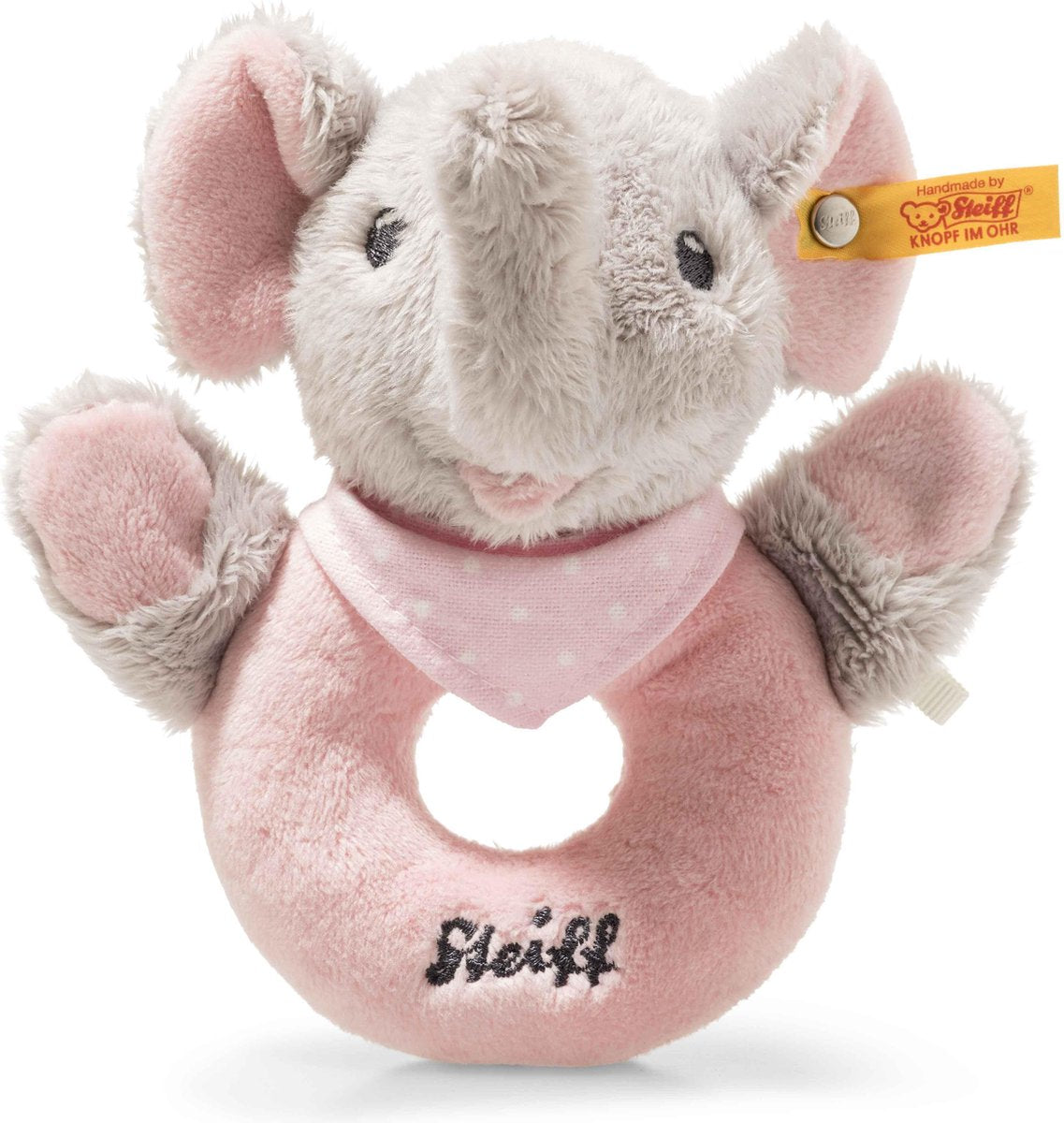 Steiff Olifant Trampili grijpring met rammelaar