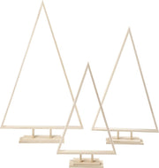 Christmas Trees. H: 40+50+60 cm. W: 22.5+29+35 cm. 3 pc