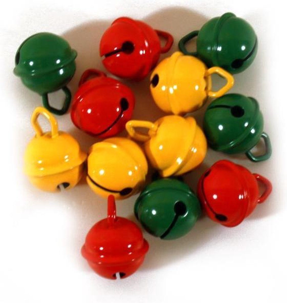 Belletjes 15mm rood/geel/groen R1 per 12 stuks