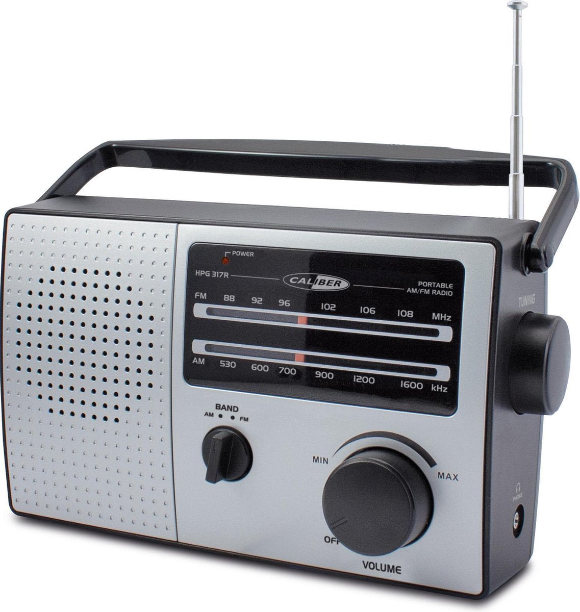 Caliber HPG317R - Draagbare FM AM radio - Grijs/Zwart