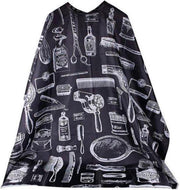 Barbershop Kappersmantel - Eco - Waterproof Kapmantel - Kinderen en Volwassenen - Zwart kapperschort