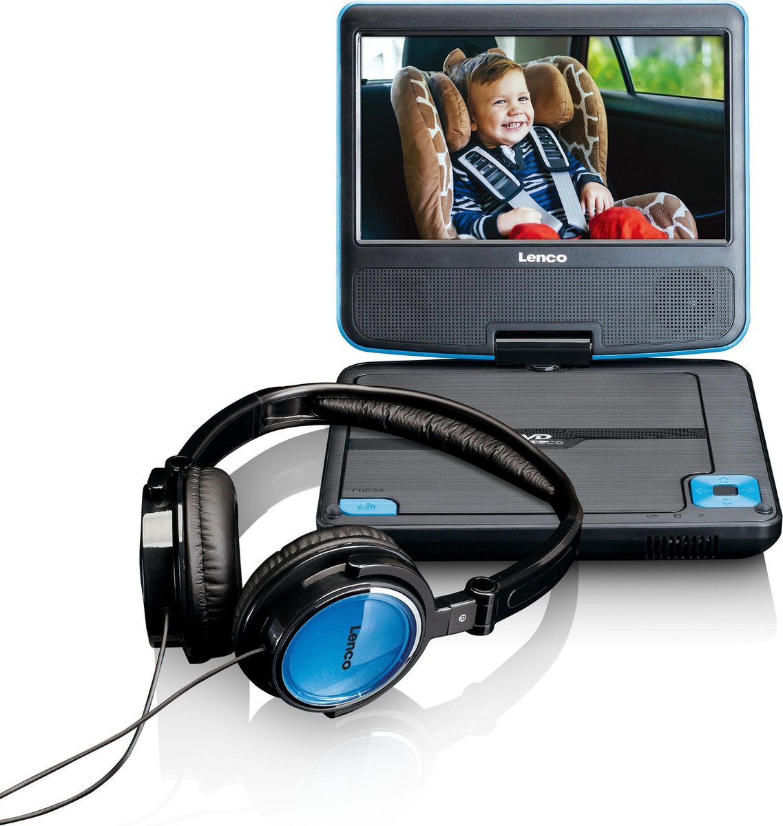 Lenco DVP-710 - Portable DVD-speler met batterij - 7 inch - Roze