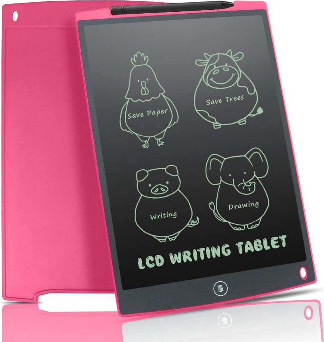 LCD Tekenbord | Tekentablet Kinderen | 12 Inch | Roze | Leren Schrijven