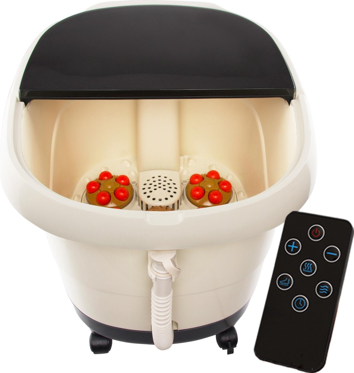 Calmenta® Luxe Voetenbad – 15L - 6 Automatische Massagerollers –Touchscreen - Warmtefunctie – Infrarood - 4 Massage Programma’s - Voetmassage