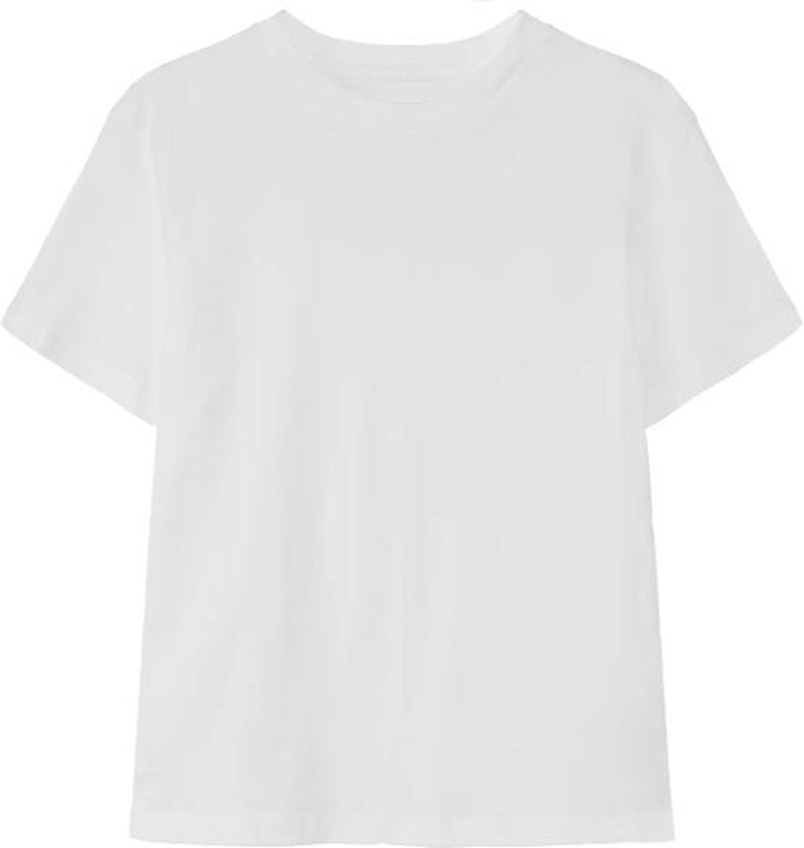 MOOI! Company - Los vallend basis T-shirt - Dames Top - NICKY - Kleur Wit - XL