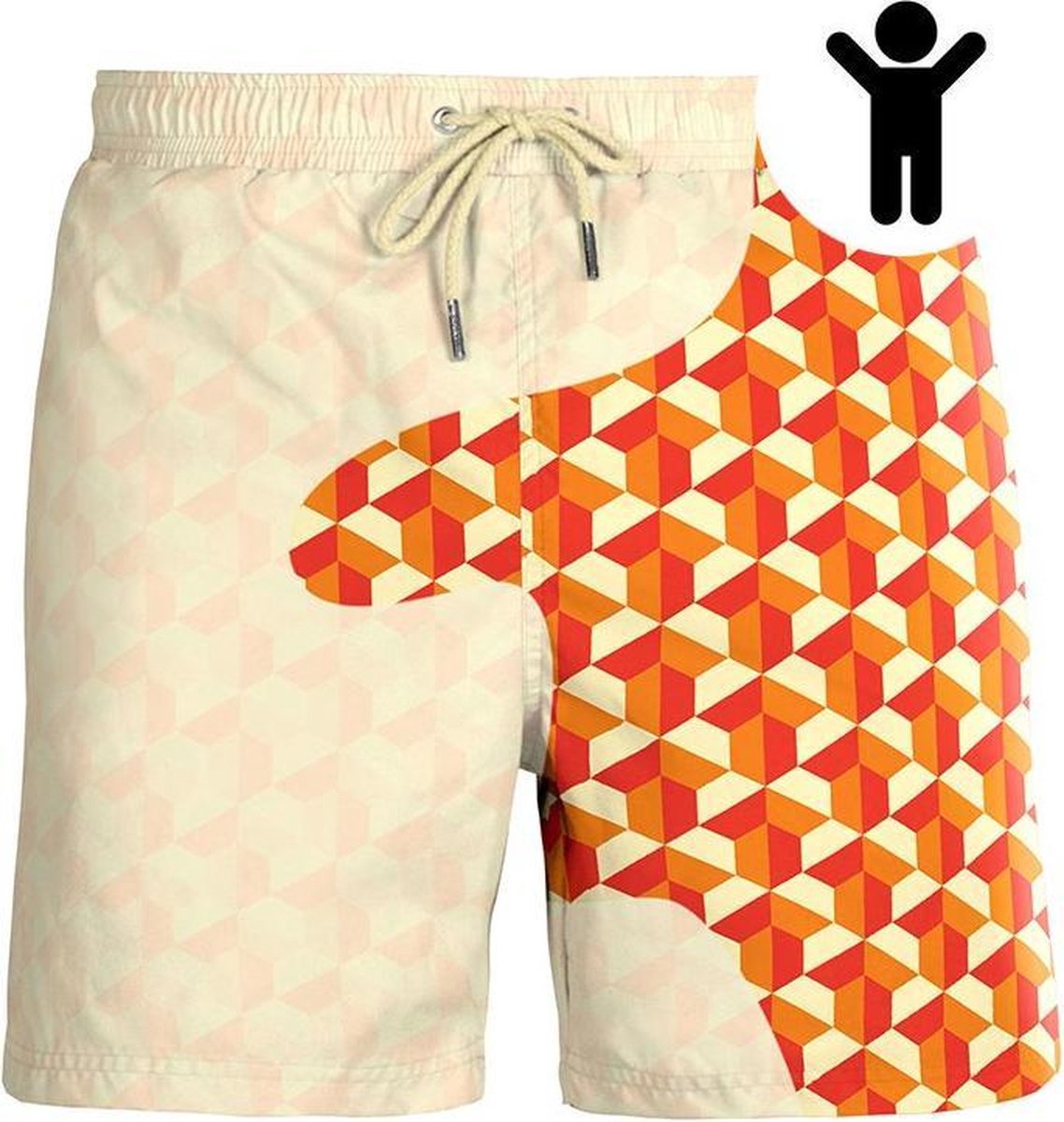 Kids | Geometric | Amber | Kleurveranderende zwembroek