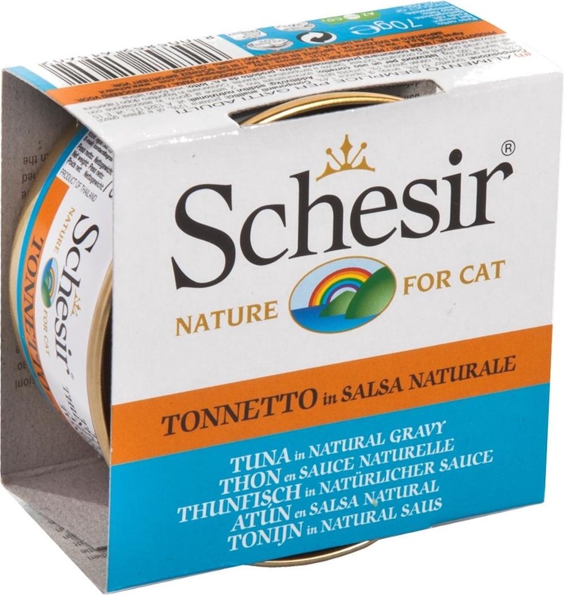 Schesir Tonijn in Natuurlijke Saus - Kat - Natvoer - 1 x 70 gr