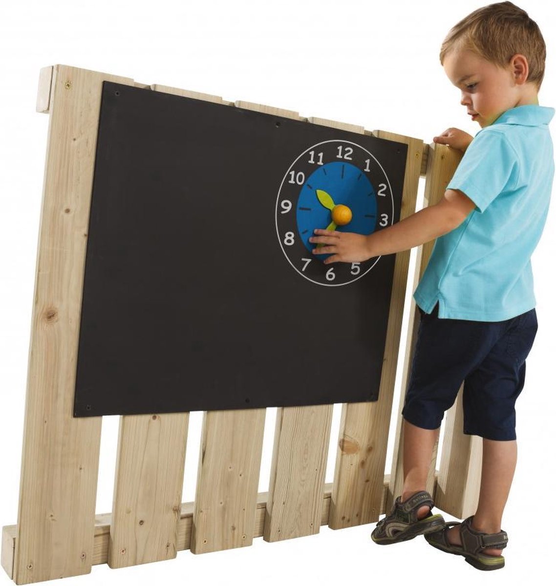 Krijtbord met klok
