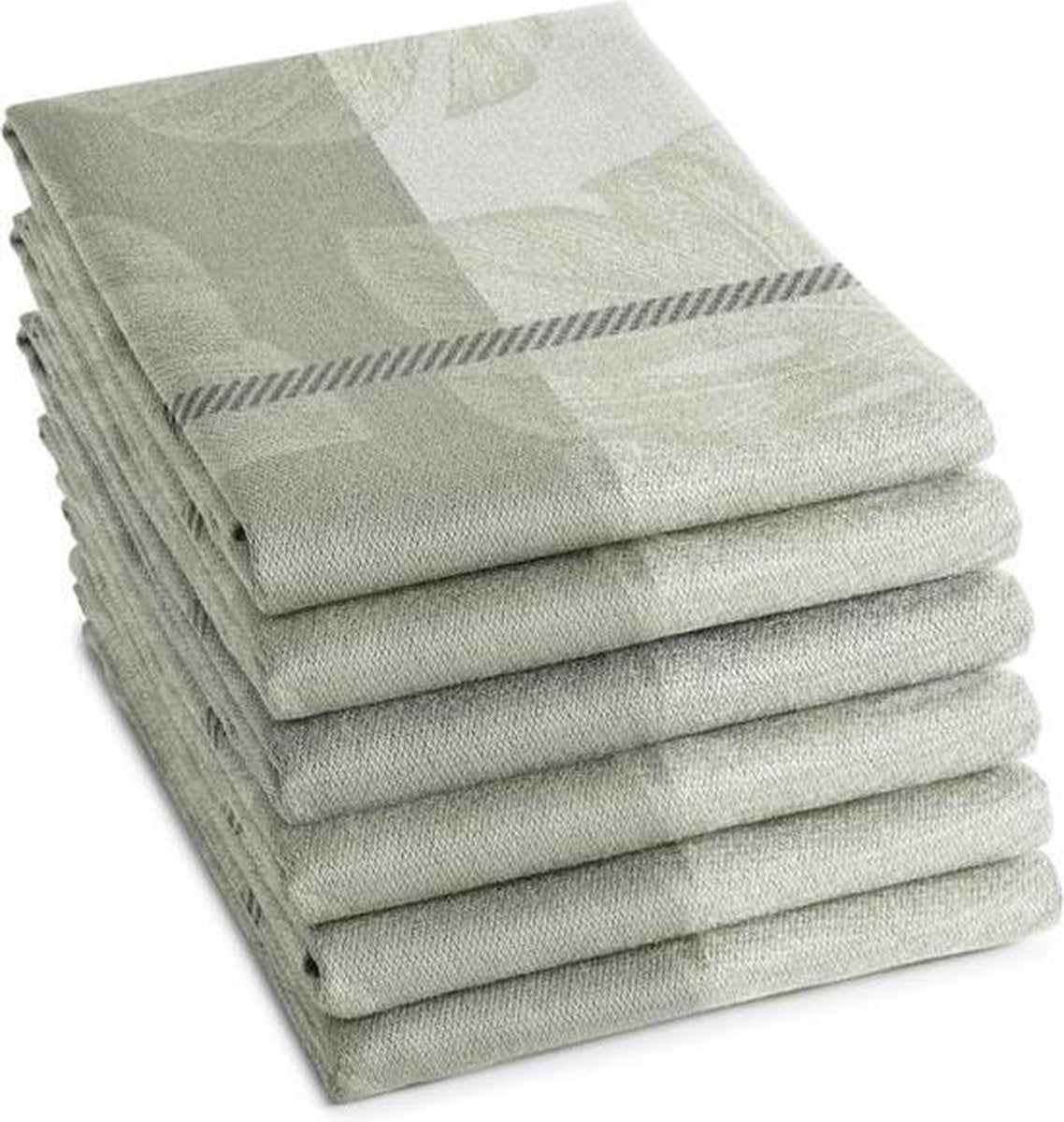 DDDDD Monstera - Theedoek - 60x65 cm - Set van 6 - Cream
