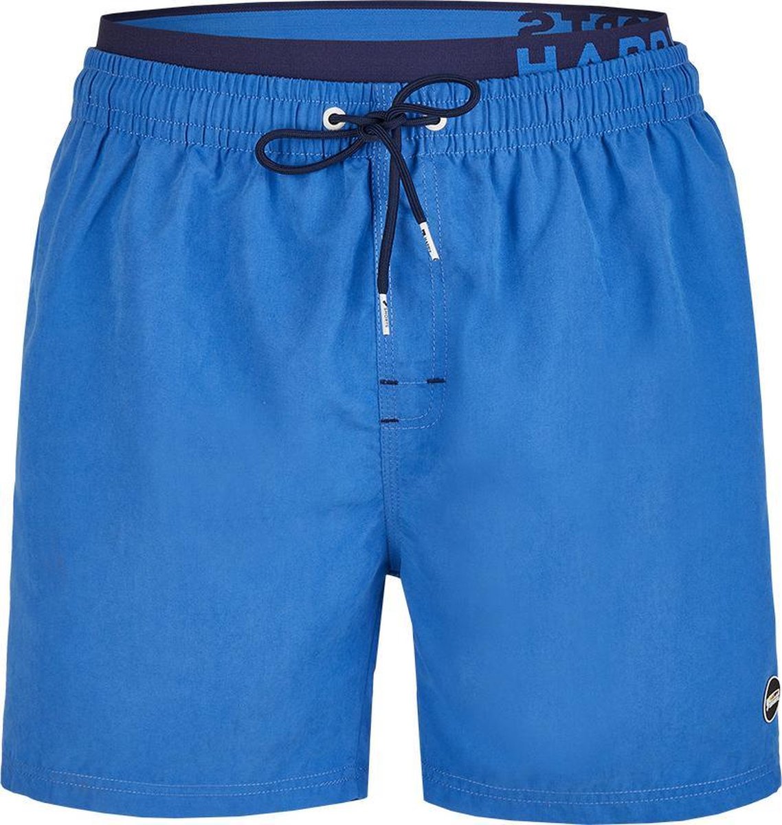 Happy Shorts Zwemshort Effen Blauw met Letter Waistband -  XXL