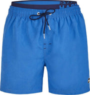 Happy Shorts Zwemshort Effen Blauw met Letter Waistband -  XXL