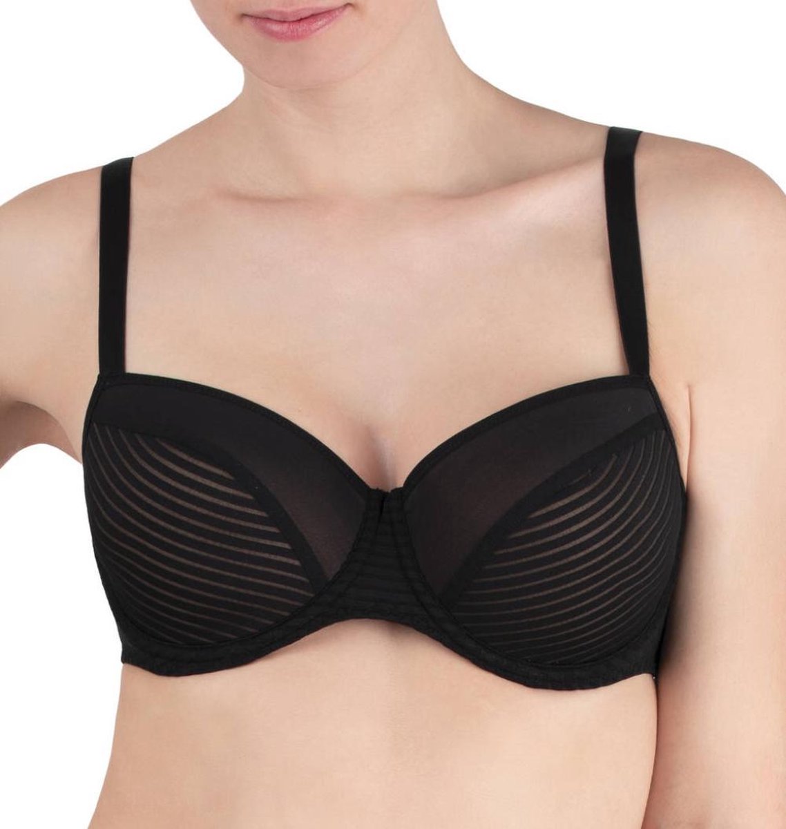 Antigel by Lise Charmel  rayures ballerine zwart voorgevormde beugel BH 75/90F