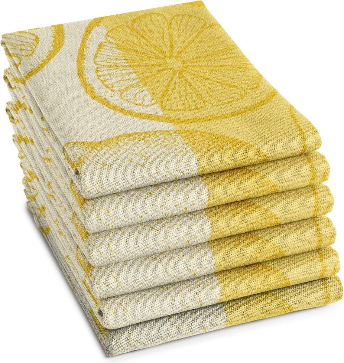 DDDDD Citrus - Theedoek - Yellow - 6 stuks