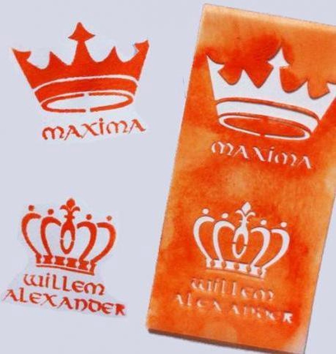 PXP Professional Colours sjabloon Willem en Maxima 5 x 10 cm
