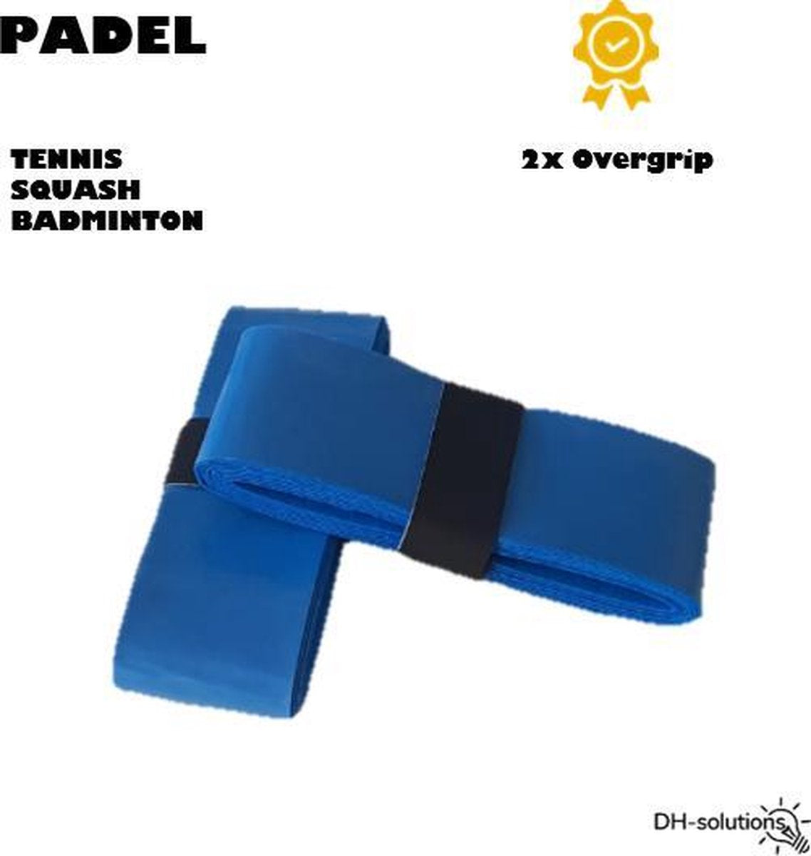 DH-solutions - Overgrip - Grip - Griptape - Padel grip - Padelracket - Padel - Blauw (2 stuks)