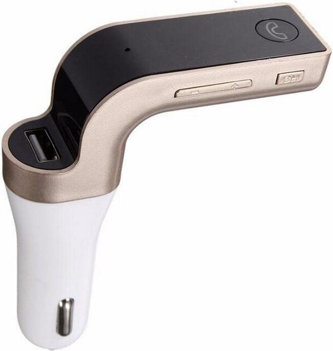 DrPhone FM9 - Bluetooth FM Transmitter - USB Poort – Bluetooth Carkit – Handsfree – Goud