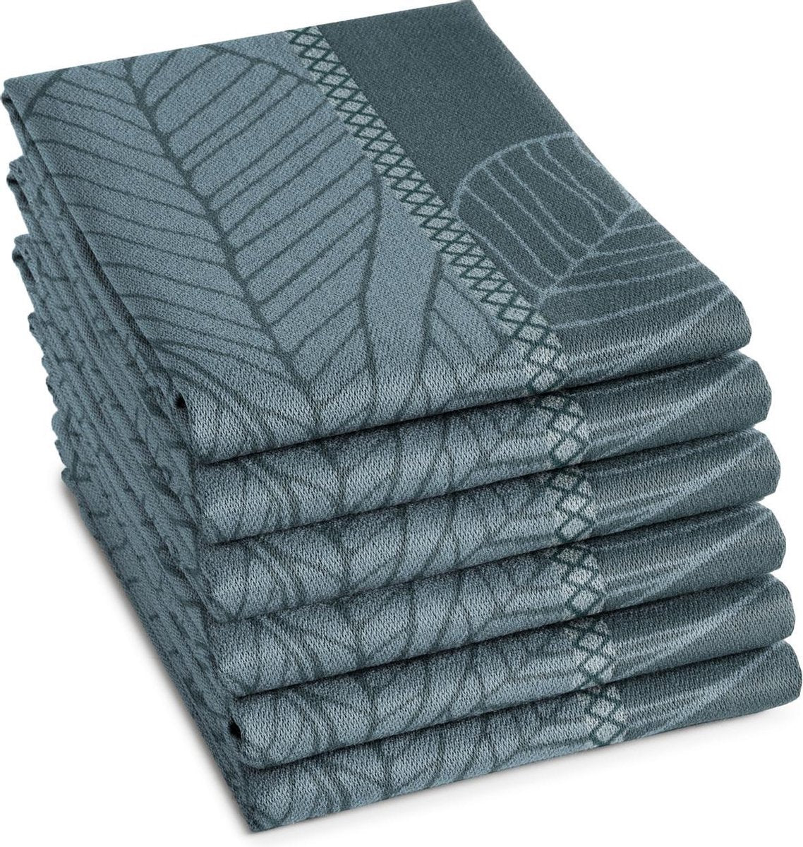 DDDDD Leaves - Theedoek - Atlantic Blue - 6 stuks