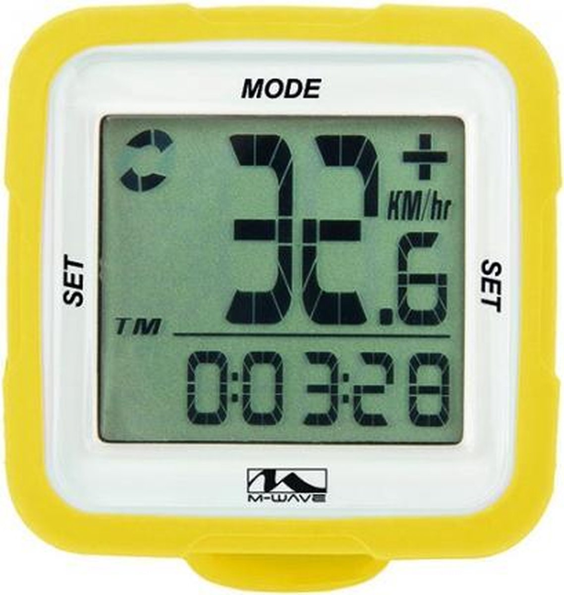M-wave Fietscomputer Xiv Silicon 14 Functies Draadloos Geel