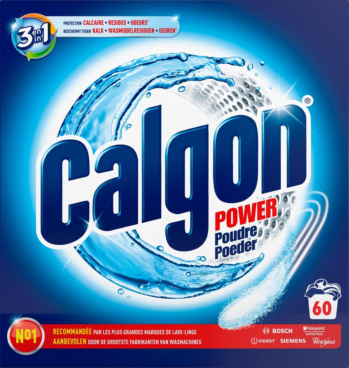 Calgon 3 in 1 Power Poeder Wasmachine Reiniger en Anti kalk - 60 Doseringen