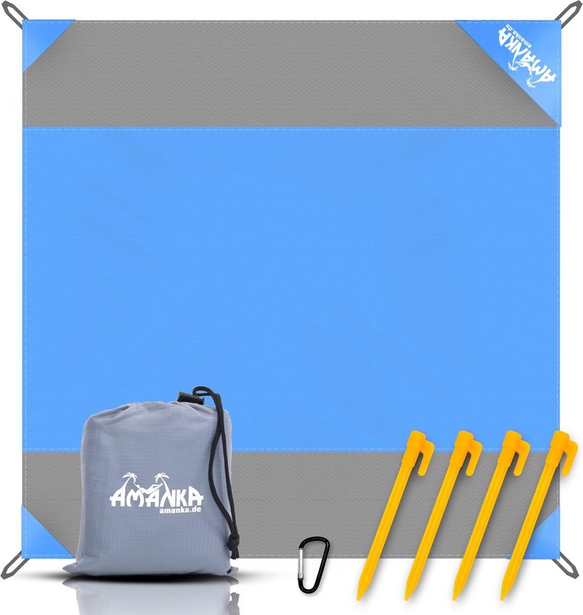 Outdoor Picknickdeken 200x200 Beach Blanket Sandfree Travel Blanket Beach Mat Blue