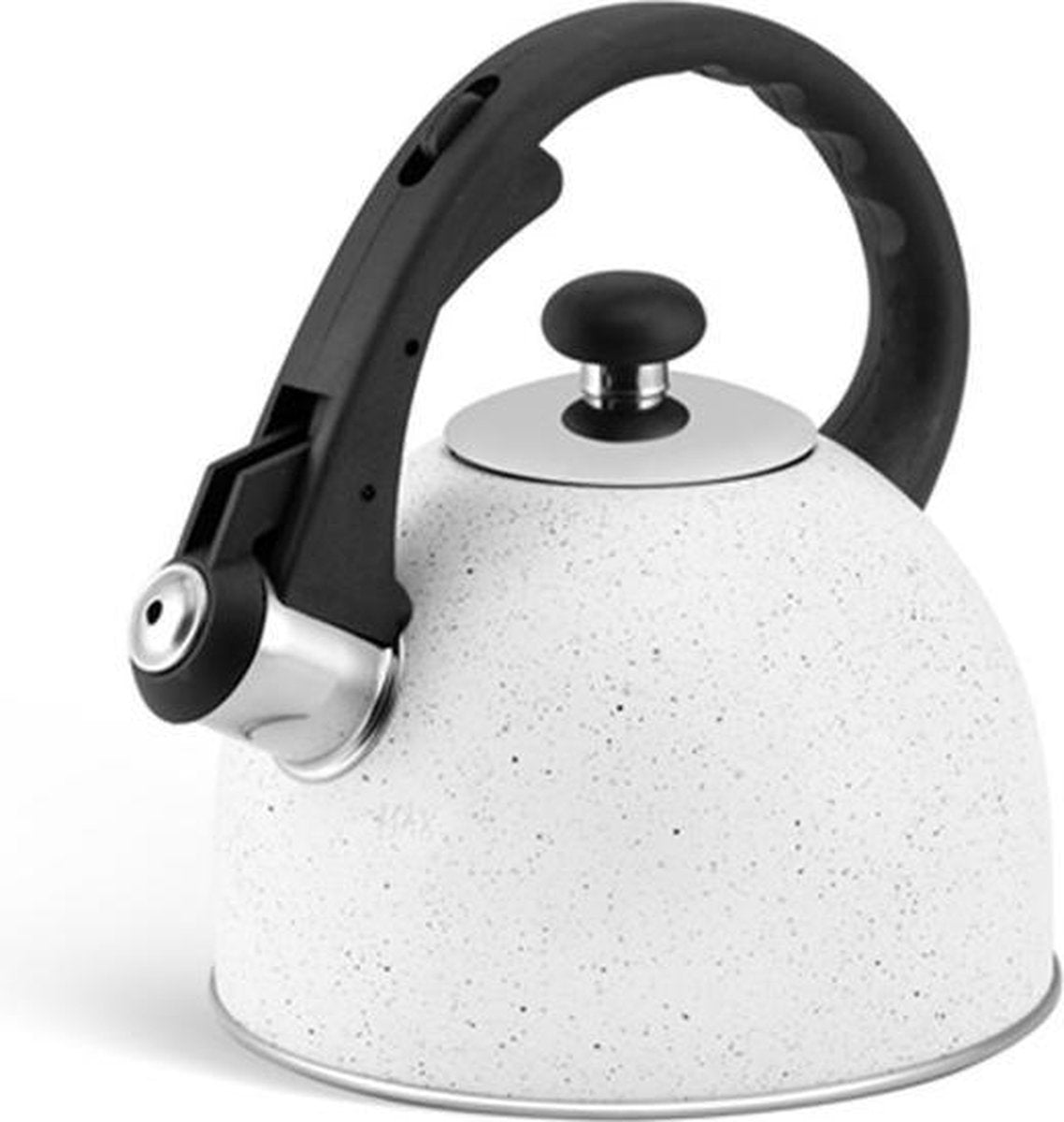 Edënbërg White Line - Luxe RVS Fluitketel 1.5 liter - Wit