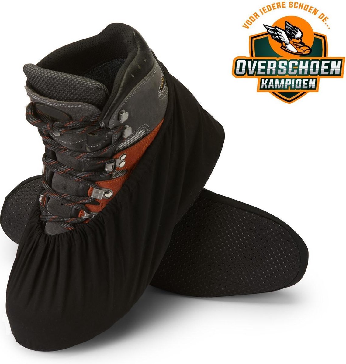 2 Paar perfecte overschoenen / schoenovertrek  maat 37-42 Zwart met antislip  herbruikbaar wasbaar