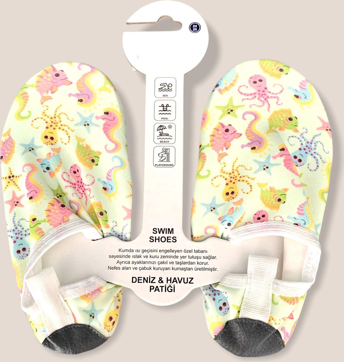Eliz Baby Antislip Waterschoen Kinderen Waterslof Anti-slipzool Zwemschoen Gymschoen Zeedieren 20-21