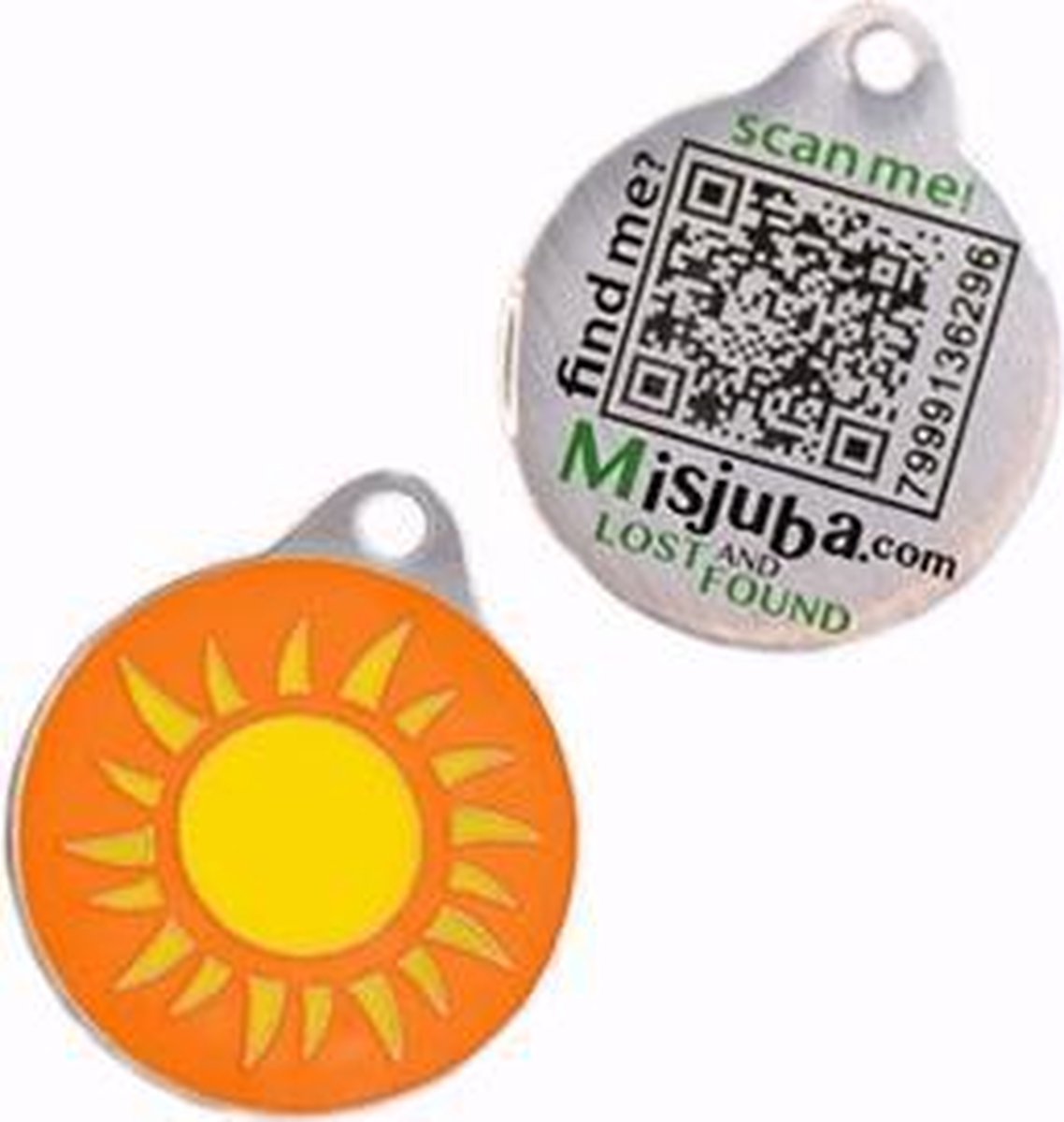 Penning Sunshine (fluoriserend) met QR-code