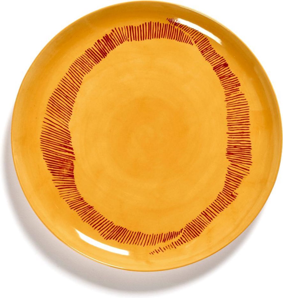 SERAX - Feast by Ottolenghi - Bord L 26x26cm Sunny Yellow Swirl-S
