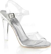 Fabulicious Hoge hakken -36 Shoes- CLEARLY-408 US 6 Zwart/Zilverkleurig