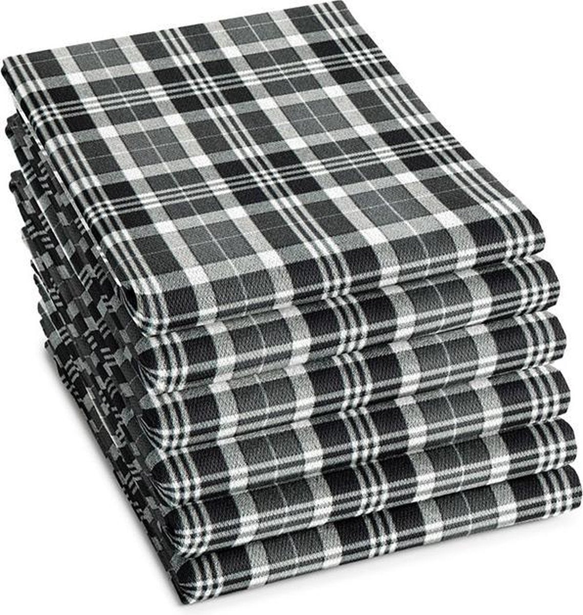 DDDDD Kilt - Theedoek - 60x65 cm - Set van 6 - Anthracite