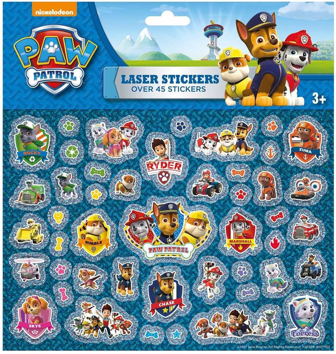 Totum Holografisch Stickervel Paw Patrol 30 Stuks