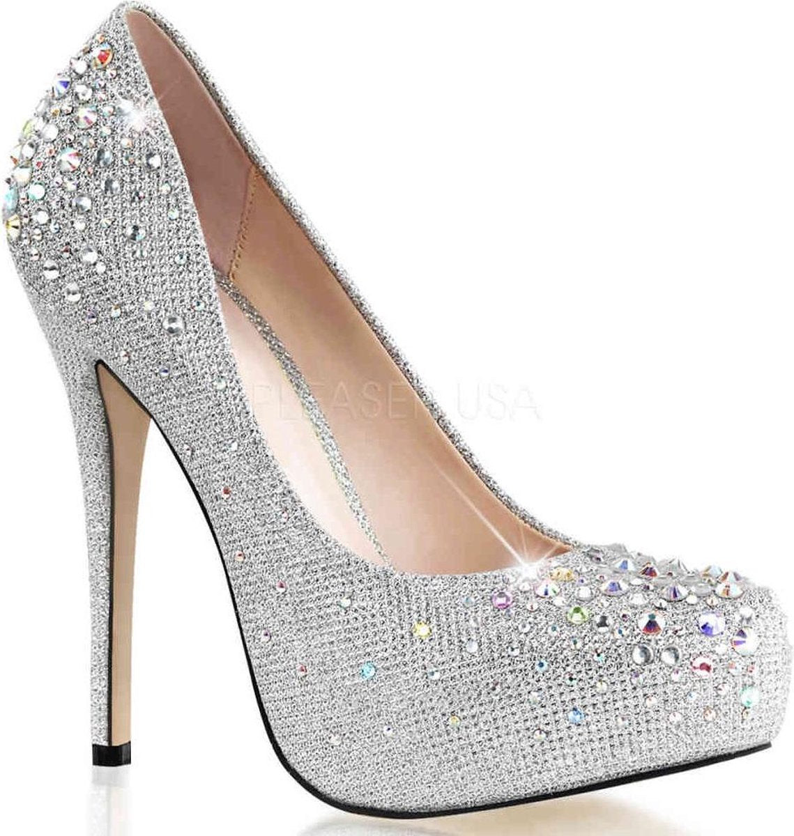 Fabulicious Hoge hakken -37 Shoes- DESTINY-06R US 7 Zilverkleurig