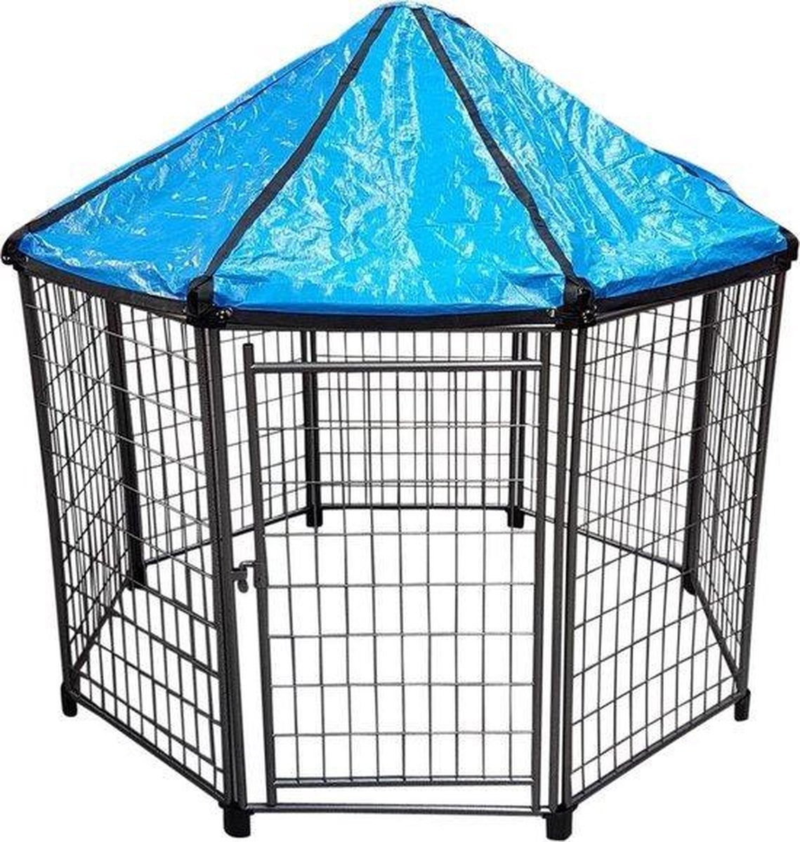 PUPPYREN  ANTRACIET - 8 X 60 X 107CM HOOG + DAK