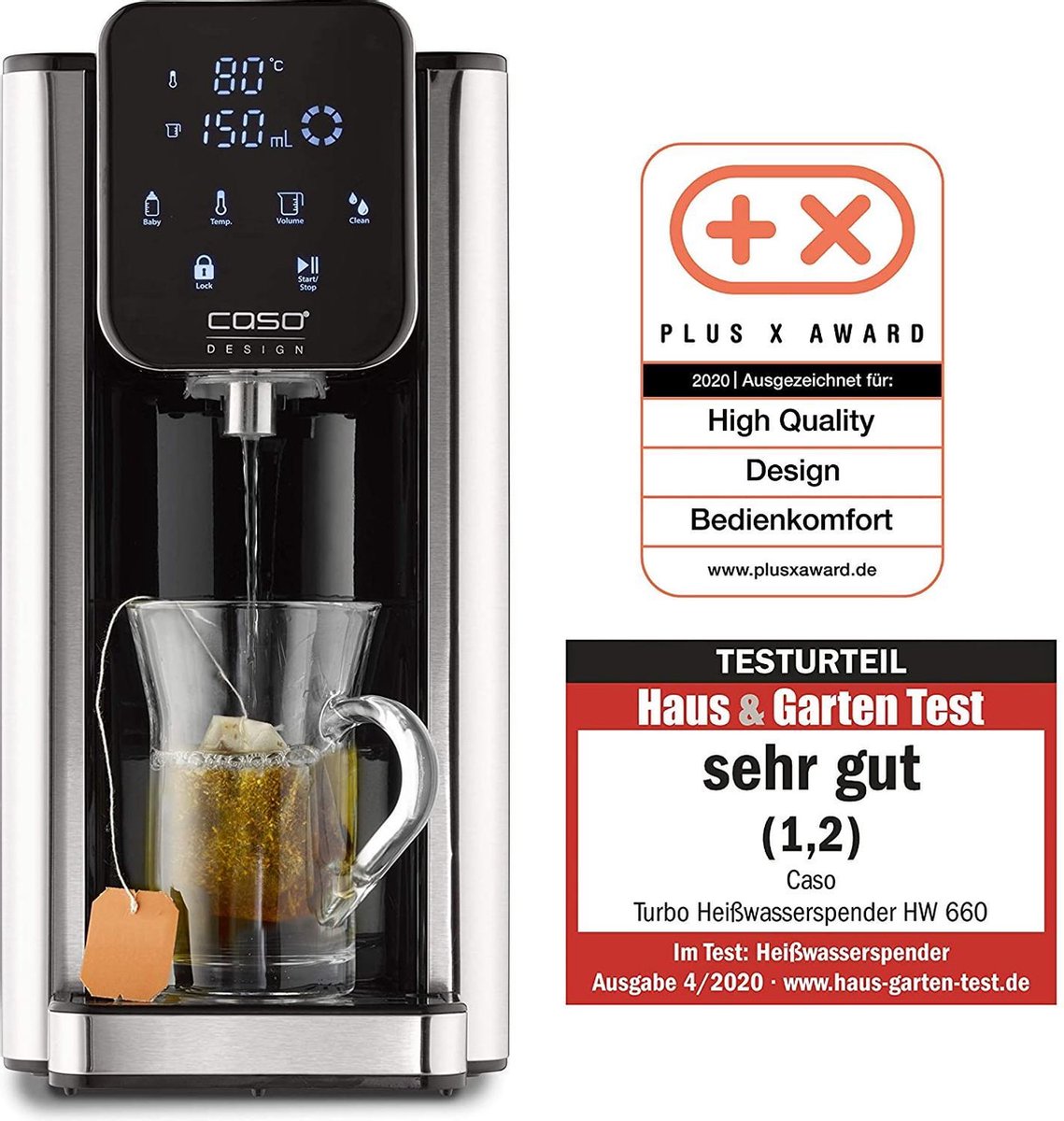 Caso HW 660 Turbo - Heet water Dispenser - 2600W - 2.7L