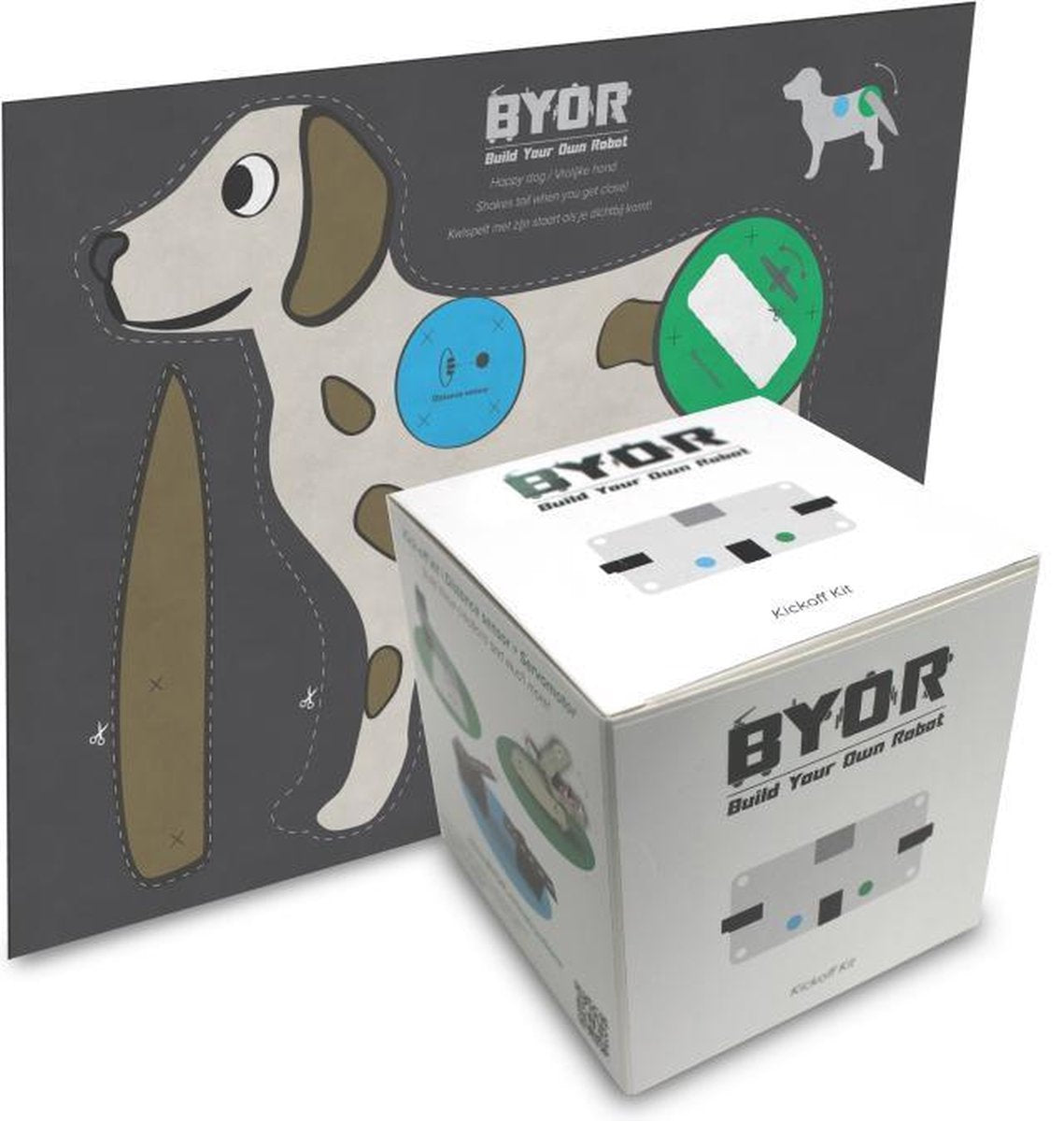 Bouw je eigen Robot: Kickoff-kit (Afstandssensor + Servomotor) - BYOR