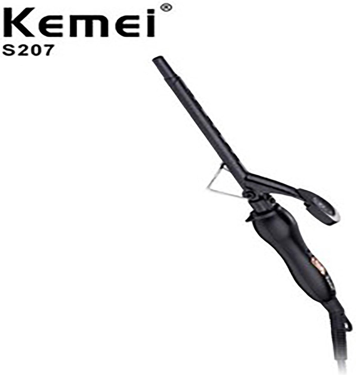 Kemei S207 – Krultang Geschikt Voor Alle Haartypes - Ultra Dun - Zwart