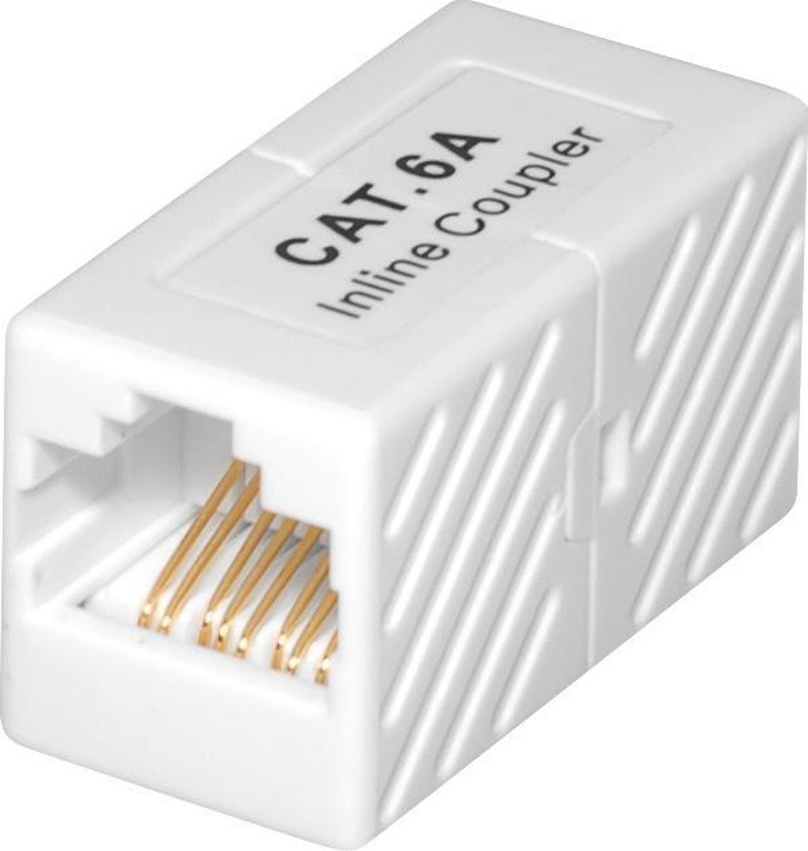 Transmedia UTP CAT6a 10 Gigabit RJ45 koppelstuk / wit