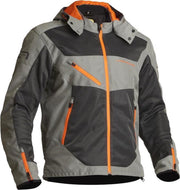 Lindstrands textiel motorjack Rexbo grijs/oranje 52